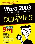 Word 2003 All In One Desk Reference for Dummies