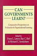 Can Governments Learn?: Comparative Perspectives on Evaluation and Organizational Learning
