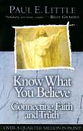 Know What You Believe Connecting Faith