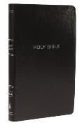NKJV, Thinline Reference Bible, Leather-Look, Black, Red Letter Edition, Comfort Print