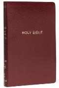 NKJV, Thinline Reference Bible, Leather-Look, Burgundy, Red Letter Edition, Comfort Print