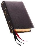 NKJV, Single-Column Reference Bible, Premium Leather, Black, Sterling Edition, Comfort Print