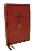 KJV Thinline Bible Leathersoft Brown Red Letter Edition Comfort Print