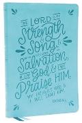 NKJV Holy Bible Thinline Verse Art Cover Collection Teal Leathersoft Comfort Print