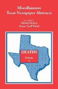 Miscellaneous Texas Newspaper Abstracts - Deaths Volume 2