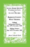 School Board Minutes, Enumerations Lists and Account Records, Barbour County, West Virginia: Philippi Independent District, July 1870-December 1899 Ph