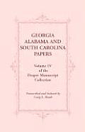 Georgia, Alabama and South Carolina Papers, Volume 1v of the Draper Manuscript Collection