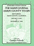Newspaper Extracts from the Marin Journal Marin County Tocsin, San Rafael, Marin County, California, January 5, 1893 to December 27, 1894