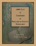 1889 List of Taxpayers of Frederick County, Maryland