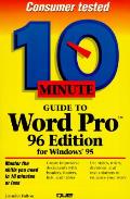 10 Minute Guide To Word Pro 96 Edition For Windows 95
