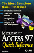 Access 97 Quick Reference