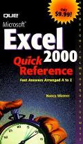 Microsoft Excel 2000: Quick Reference