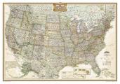 National Geographic Reference Map||||National Geographic United States Wall Map - Executive - Laminated (43.5 x 30.5 in)