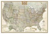 National Geographic Reference Map||||National Geographic United States Wall Map - Executive - Laminated (43.5 x 30.5 in)