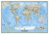 World Classic Political Map Tubed