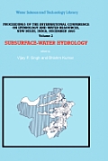 Subsurface-Water Hydrology: Proceedings of the International Conference on Hydrology and Water Resources, New Delhi, India, December 1993
