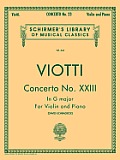 Concerto No. 23 in G Major: Schirmer Library of Classics Volume 444 Score and Parts