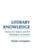 Literary Knowledge Humanistic Inquiry &