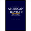 In the American Province Studies in the History & Historiography of Ideas