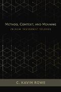 Method, Context, and Meaning in New Testament Studies