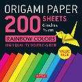 Origami Paper 200 Sheets Rainbow Colors 6 (15 CM): Tuttle Origami Paper: Double Sided Origami Sheets Printed with 12 Different Color Combinations (Ins