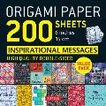 Origami Paper 200 Sheets Inspirational Messages 6 (15 CM): Tuttle Origami Paper: Double Sided Origami Sheets Printed with 12 Different Designs (Instru