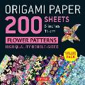 Origami Paper 200 sheets Flower Patterns 6 15 cm High Quality Double Sided Origami Sheets Printed with 12 Different Designs Instructions for 6 Projects Included