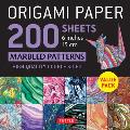 Origami Paper 200 sheets Marbled Patterns 6 15 cm Tuttle Origami Paper High Quality Double Sided Origami Sheets Printed with 12 Different Patterns Instructions for 6 Projects Included