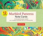 Marbled Patterns Note Cards - 12 Cards: In 6 Designs with 13 Envelopes (Card Sized 4 1/2 X 3 3/4)