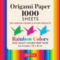 Origami Paper Rainbow Colors 1000 sheets 4 10 cm Tuttle Origami Paper High Quality Double Sided Origami Sheets Printed with 12 Different Color Combinations Instructions for Origami Crane Included