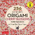 Origami Cherry Blossoms Paper Pack Book 256 Double Sided Folding Sheets with 16 Different Cherry Blossom Patterns with solid colors on the back Includes Instructions for 8 Models