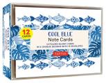 Cool Blue Note Cards - 12 Cards: In 6 Designs with 13 Envelopes (Card Sized 4 1/2 X 3 3/4 Inch)