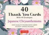 40 Thank You Cards - Japanese Chrysanthemums: 4 1/2 X 3 Inch Blank Cards in 8 Unique Designs, Envelopes Included