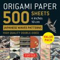 Origami Paper 500 sheets Japanese Waves 4 10 cm