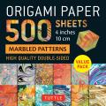 Origami Paper 500 sheets Marbled Patterns 4 10 cm