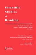Reading Development in Adults: A Special Issue of scientific Studies of Reading