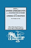 Lists Of Swiss Emigrants In The Eighteen