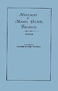 Marriages of McMinn County Tennessee 1821 1864
