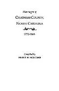 Marriages of Chatham County, North Carolina, 1772-1868