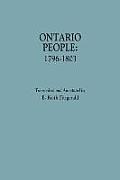 Ontario People: 1796-1803