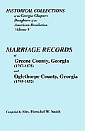Historical Collections of the Georgia Chapters Daughters of the American Revolution. Vol. 5: Marriages of Greene County, Georgia (1787-1875) and Oglet