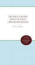 Interviewing Procedures: A Manual for Survey Interviewers