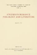 Studies in Romance Philology and Literature