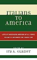 Italians to America, June 1903 - October 1903: Lists of Passengers Arriving at U.S. Ports