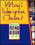 May I Take Your Order American Menu Design