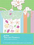 Jill Bliss Native Flowers Mix & Match Stationery With Stickers With 16 Envelopes