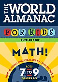 World Almanac for Kids Puzzler Deck Math Ages 7 to 9 Grades 2 to 3