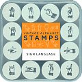 Vintage Alphabet Stamps Sign Language