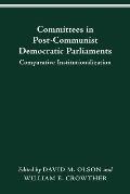 Committees in Post-Communist Democratic Parliaments: Comparative Institutionalization