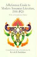 Reference Guide to Modern Armenian Literature 1500 1920 With an Introductory History